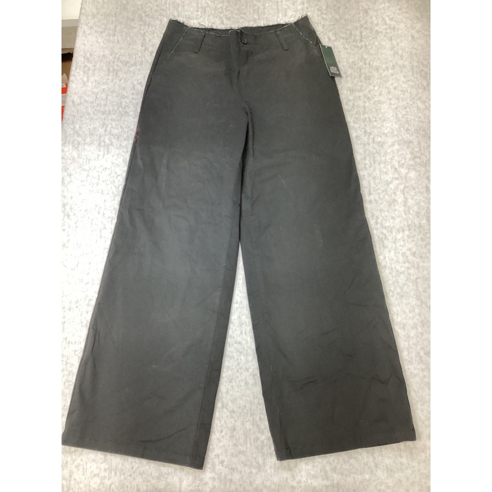 Wild Fable Womens Wide Leg Raw Hem Trousers Charcoal Gray Size S NWT